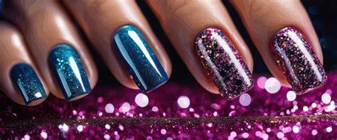 Étapes manucure galaxie vernis pailleté