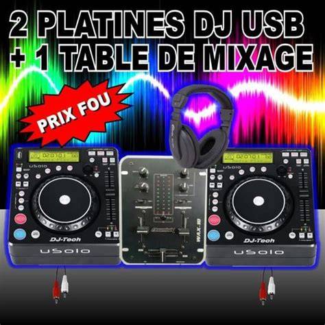 installation DJ débutant platines table casque enceintes