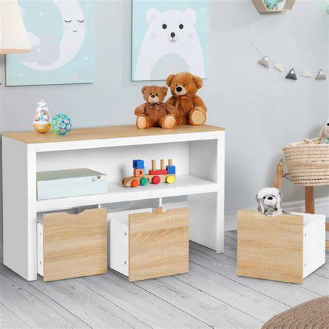 meuble bois rangement déguisements enfants