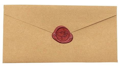 Enveloppe cachetée cire rouge Poudlard