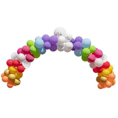 Arche de ballons anniversaire multicolore
