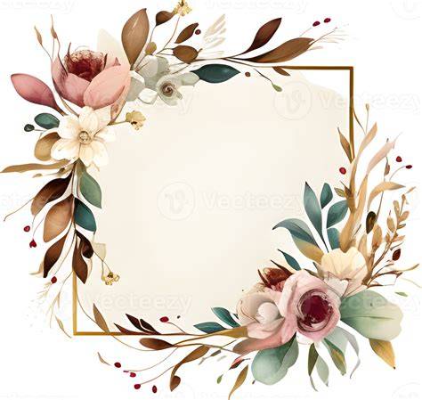 Cadre floral pour page de cérémonie