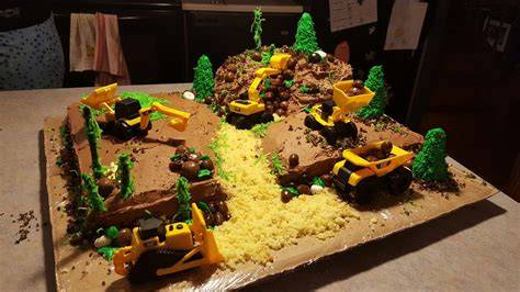 Gâteau chantier entouré de Fingers