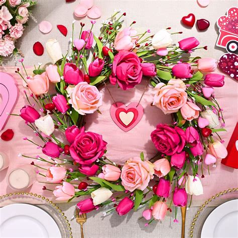 couronne Saint-Valentin décoration porte