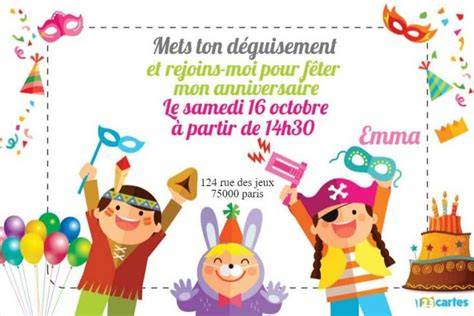anniversaire carnaval enfants déguisés