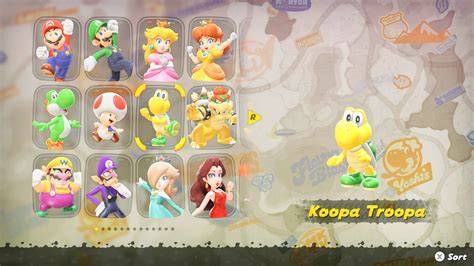 Carte emplacements costumes Koopa