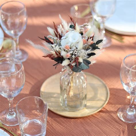centre de table fleurs citron romarin baptême