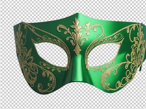 Masque de carnaval au crochet vert