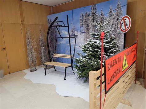 photocall anniversaire décor station ski