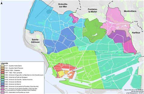 Carte du quartier Mont-Gaillard au Havre