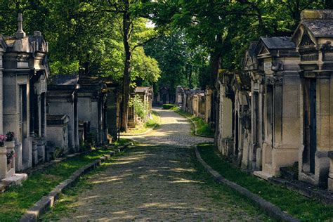 Allée brumeuse du cimetière du Père-Lachaise