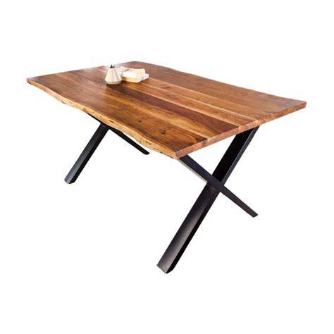 Table à manger en acacia pieds fourche