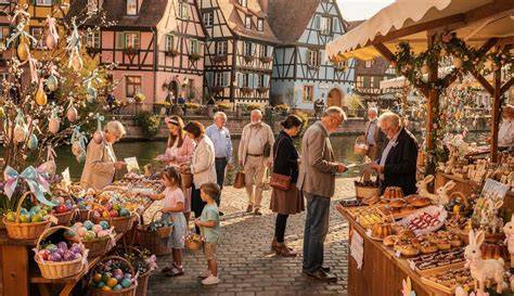 Marché de Pâques dans le vieux Colmar