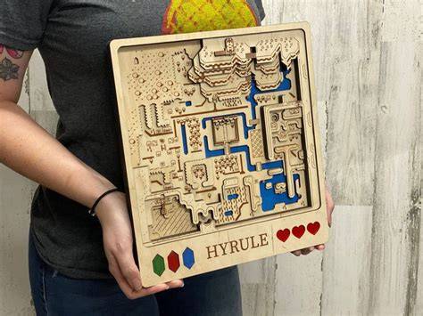 Carte imprimée 3D de Hyrule et donjons