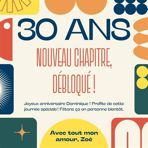 Carte anniversaire 30 ans tropicale