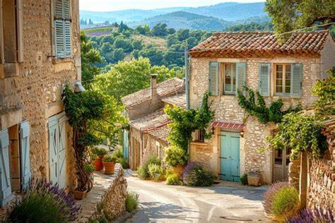 Village provençal de Brantes et mont Ventoux