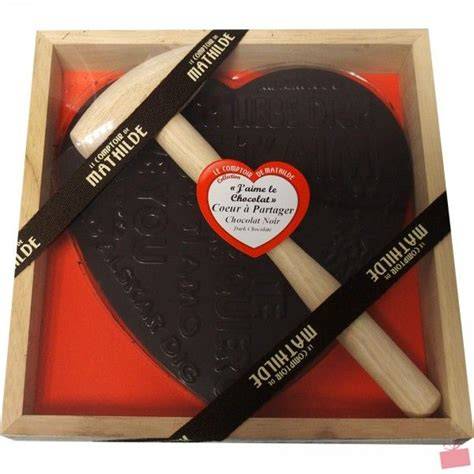 cœur en chocolat à casser Saint-Valentin