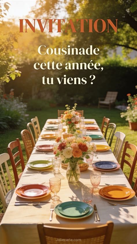 carte invitation cousinade photo familiale