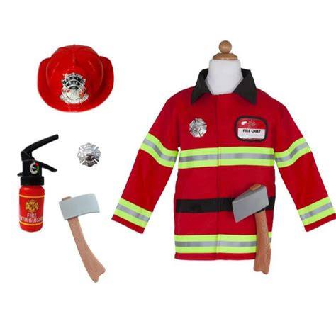 illustration déguisement pompier accessoires complet