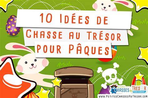 Carte chasse au trésor œufs Pâques enfants