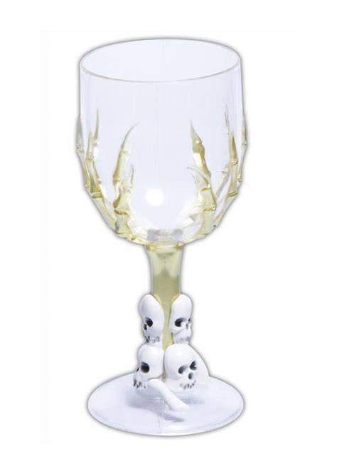 Verre Halloween transparent pied doré