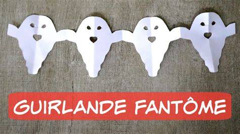 guirlande de fantômes en papier découpé