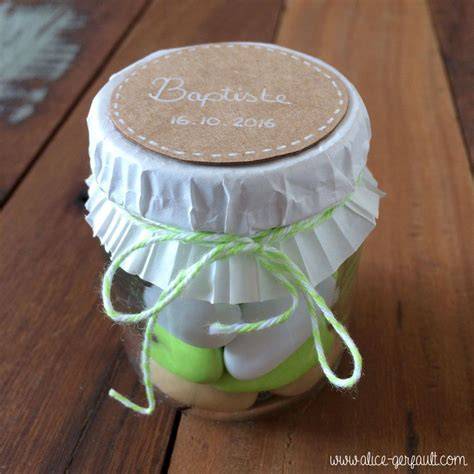 Ballotins baptême petits pots kraft