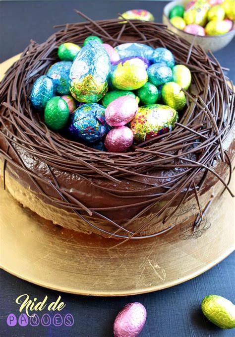 Gâteau nid de Pâques au chocolat