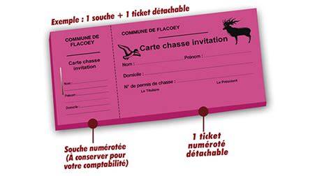 carnet carte invitation société chasse