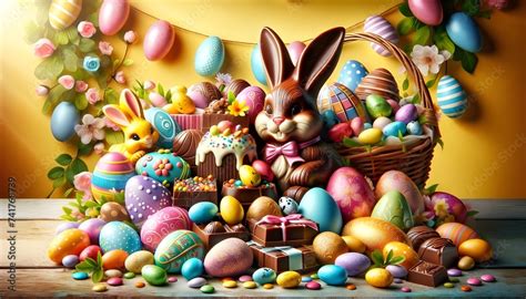 images festives œufs lapins Pâques