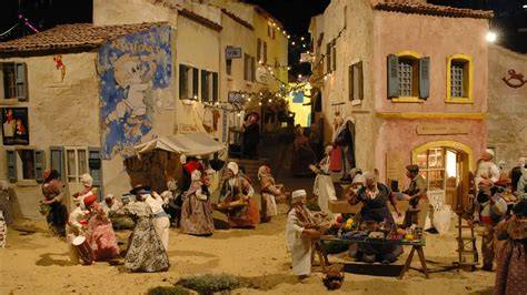 Village provençal miniature avec santons