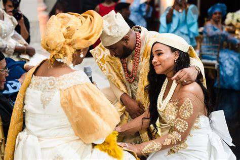 illustration display of Nigerien wedding traditions