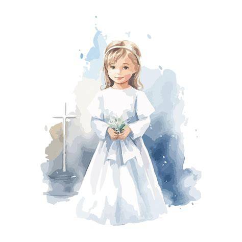 image de première communion aquarelle