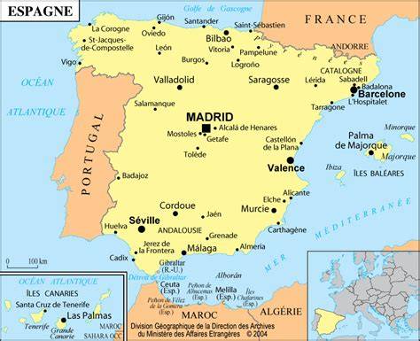 Carte des grandes fêtes espagnoles et catalanes