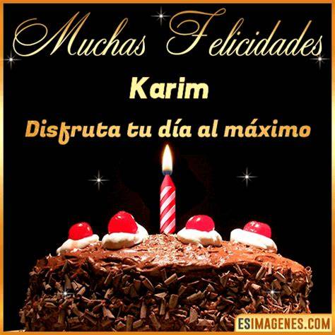 GIFs de cumpleaños personalizados con nombre Karim