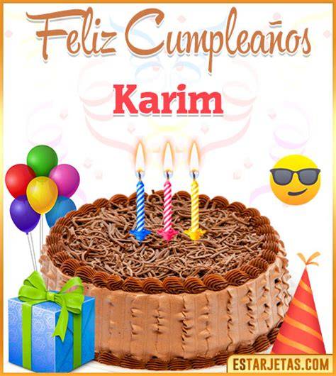Imágenes gif de Cumpleaños para Karim