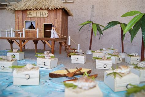 Décoration de mariage sur thème des îles