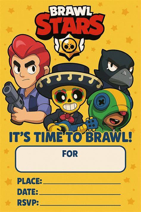 invitation anniversaire Brawl Stars personnalisée