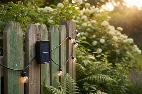 Installation panneau solaire guirlande jardin