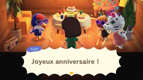 Objets fête anniversaire Animal Crossing