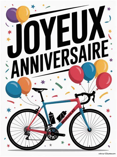 Carte invitation cyclisme vélo nature