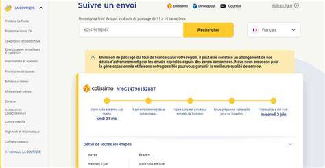 suivi colis commande en ligne