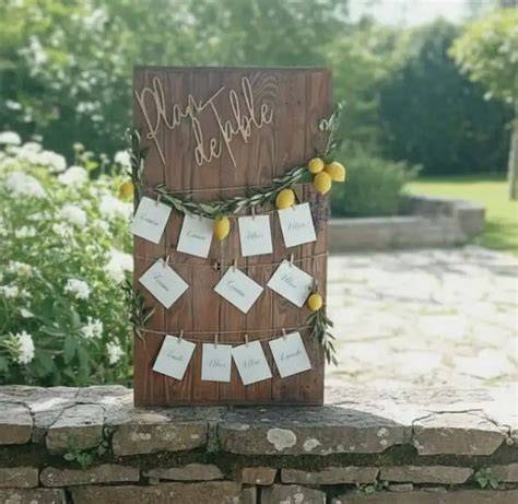 plan de table mariage décoré olivier