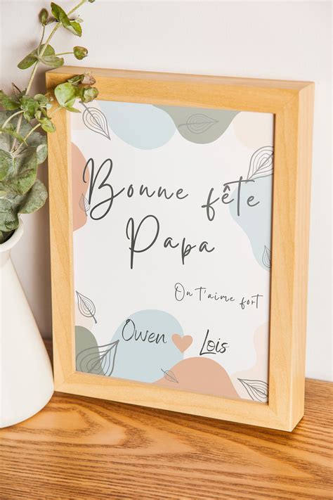 Affiche personnalisée fête des pères