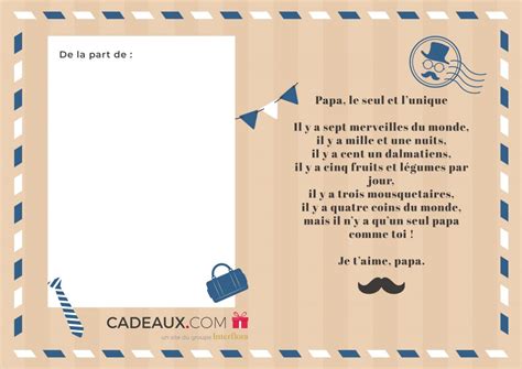 Cartes fête des pères à imprimer