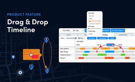 schéma drag and drop Timeline