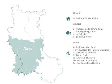 Carte des réveillons dans le Forez