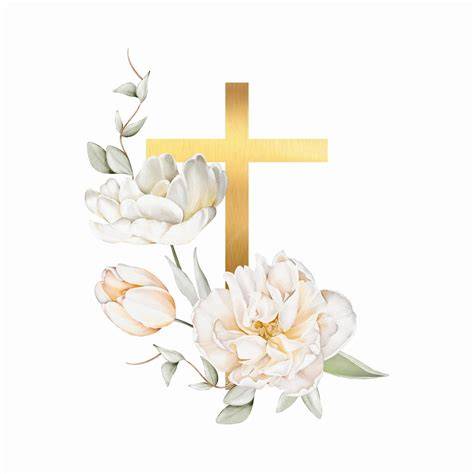 croix dorée en nacre pour communion
