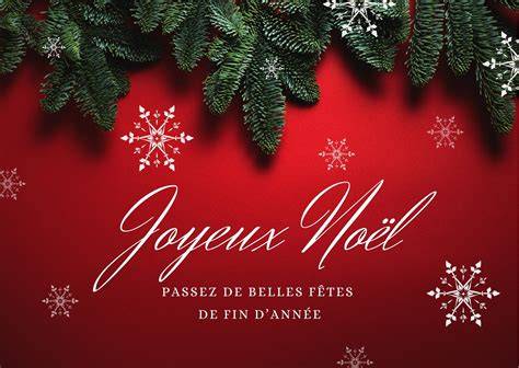 Carte de Noël traditionnelle et moderne