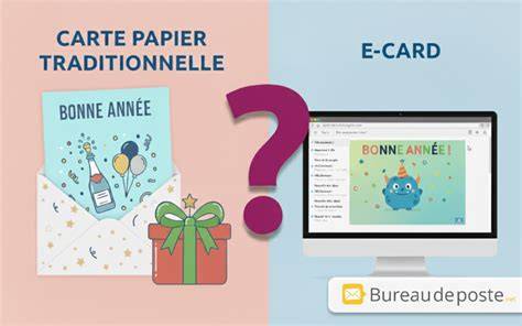 Infographie choix carte Noël: papier vs virtuelle